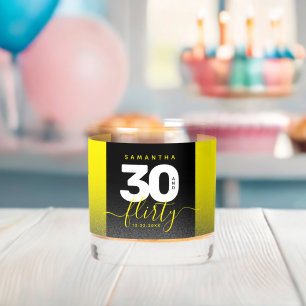 Verre À Whisky Fille moderne brillant Jaune 30 et Flirty