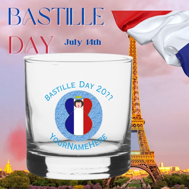 Verre À Whisky French Angel Bastille Day Personnalisé (Créateur téléchargé)