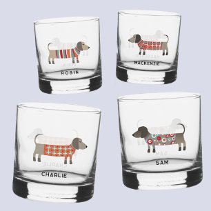 Verre À Whisky Fun Dachshund Wiener Sausage Chien Nom Personnalis