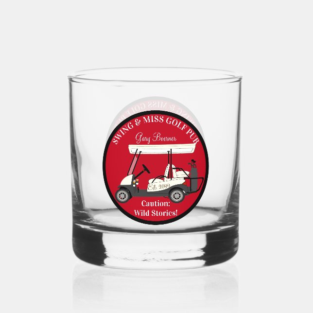 Verre À Whisky Golf Panier de golf Whisky Rocks Drinkware Set (Recto)