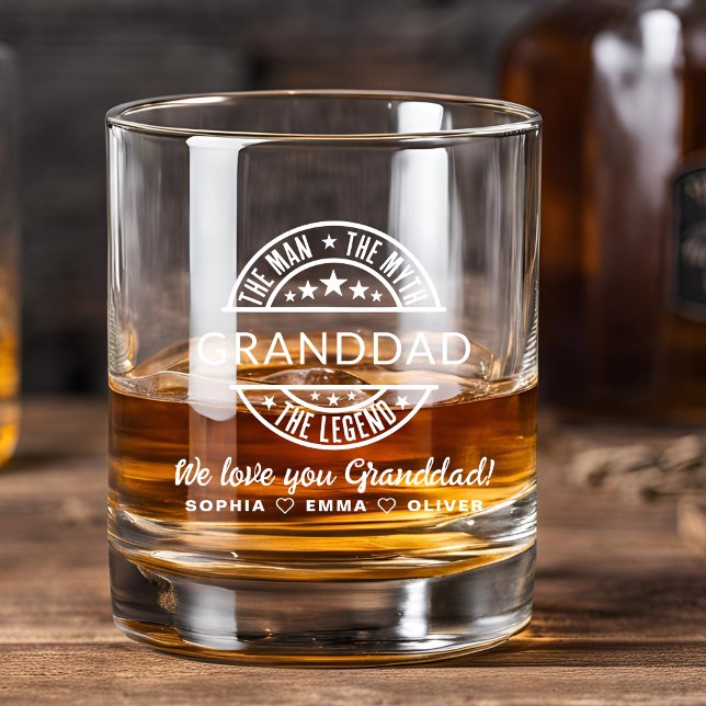 Verre À Whisky Grand-père Homme Mythe Légende Fête des pères (Créateur téléchargé)