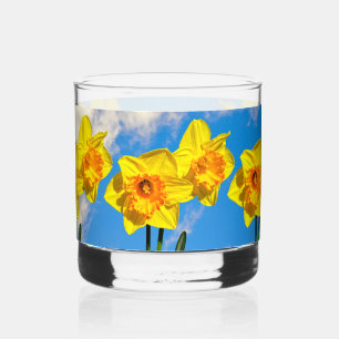 Verre À Whisky Groupe de Daffodils Médaille d'or Fleurs