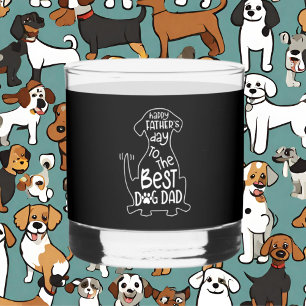 Verre À Whisky Heureux chien de Fête des pères papa art de mots