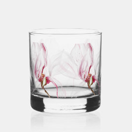Verre À Whisky Impression d'orchidée dessinée à la main
