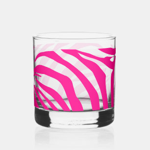 Verre À Whisky Imprimé zèbre rose