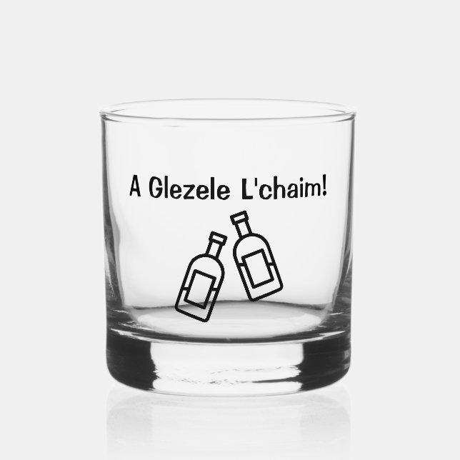 Verre À Whisky L’Chaim - Design de style yiddish (Recto)
