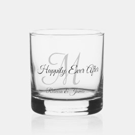 Verre À Whisky La Calligraphie Du Parti Monographiée Heureusement