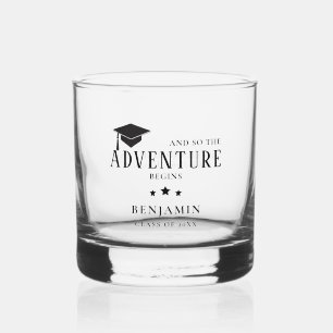 Verre À Whisky L'aventure commence Grand Noir Casquette Cadeau pe