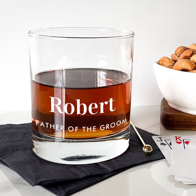Verre À Whisky Le Père Personnalisé Du Mariage Groom Cadeau (Créateur téléchargé)