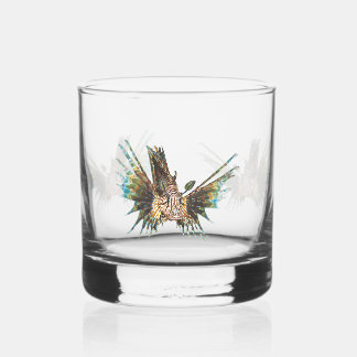 Verre À Whisky Lionfish - Conception abstraite - Découpe d'une ph