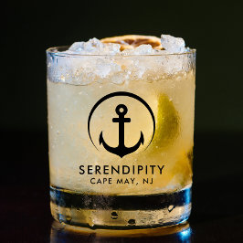 Verre À Whisky Logo d'Ancre de bateau moderne