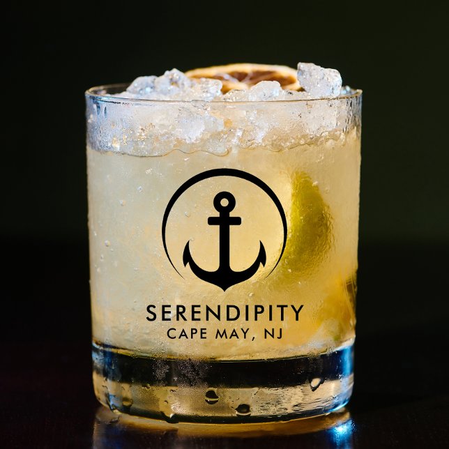 Verre À Whisky Logo d'Ancre de bateau moderne (Créateur téléchargé)