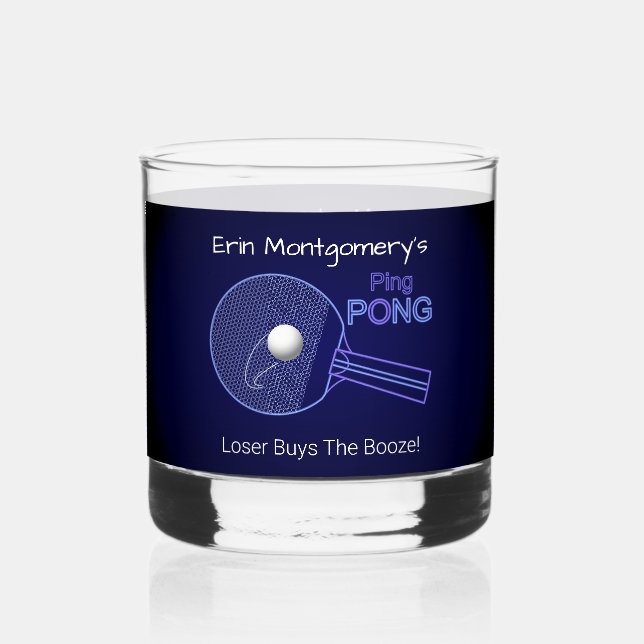 Verre À Whisky Loser Achète La Booze ! Ping Pong Fun Rocks (Recto)