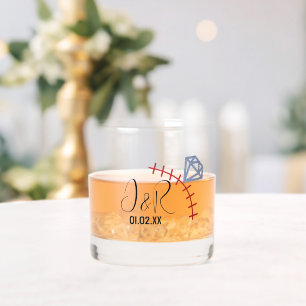 Verre À Whisky Mariage Ring Gem Baseball Anniversaire Fiançailles