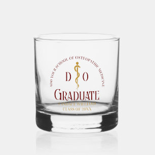 Verre À Whisky Maroon Osteopathic Médicale School Graduation