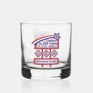 Verre À Whisky Marque USA 250 personnalisée - Rétro patriotique