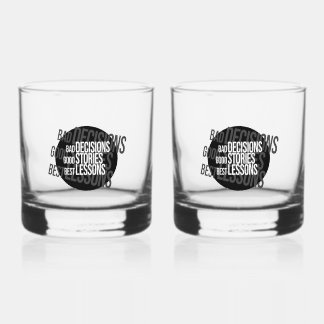Verre À Whisky Mauvaises décisions Bonnes histoires Ensemble de p