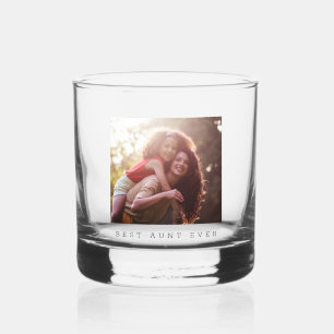 Verre À Whisky Meilleur cadeau de tante personnalisé avec photo