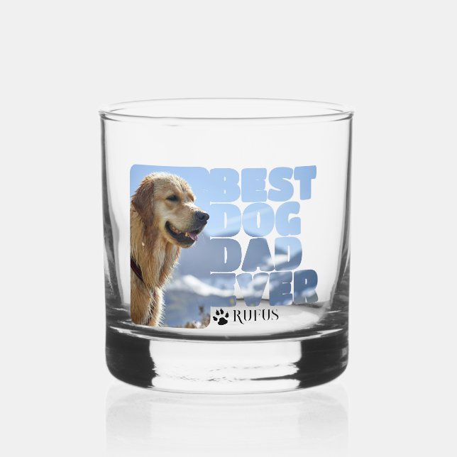 Verre À Whisky Meilleur papa de chien personnalisé jamais (Recto)