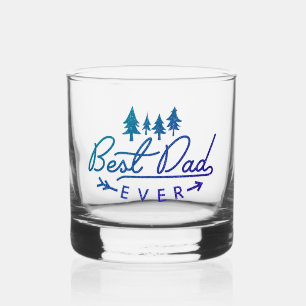 Verre À Whisky Meilleur papa jamais Typographie Vintage avec les