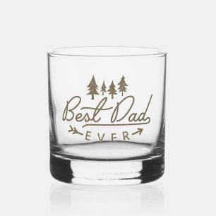 Verre À Whisky Meilleur papa jamais Typographie Vintage avec les