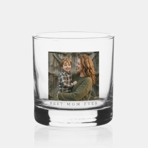 Verre À Whisky Meilleure Maman Jamais Photo Personnalisée Fête de
