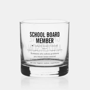 Verre À Whisky Membre du conseil scolaire personnalisé Amusant