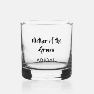 Verre À Whisky Mère De Script Personnalisée Du Mariage Groom