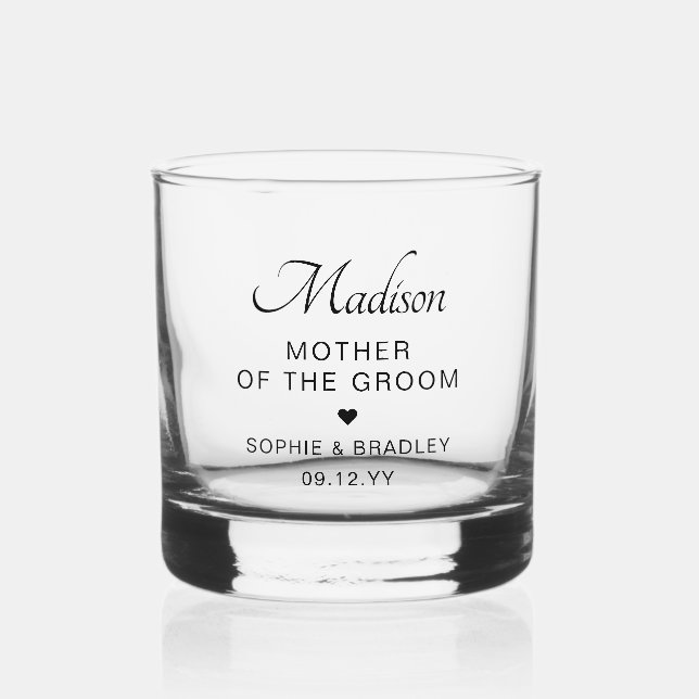 Verre À Whisky Mère Du Groom Soirée De Mariage Personnalisée (Recto)