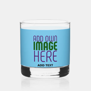 VERRE À WHISKY MODÈLE DE TEXTE D'IMAGE BLEU SKY SWAG MODERNE MODI