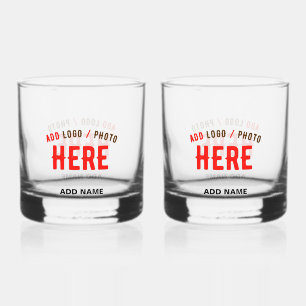 VERRE À WHISKY MODERNE MODERNE PERSONNALISABLE CLAIR VÉRIFIÉ