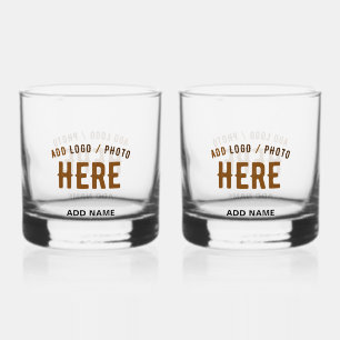 VERRE À WHISKY MODERNE MODERNE PERSONNALISABLE CLAIR VÉRIFIÉ