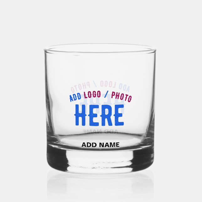 VERRE À WHISKY MODERNE MODERNE PERSONNALISABLE CLAIR VÉRIFIÉ (Recto)