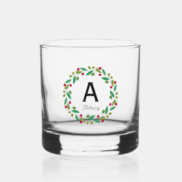 Verre À Whisky Monogramme initial - Noël