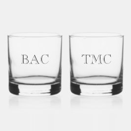 Verre À Whisky Monogrammes Initiales Mariage classique Couple int