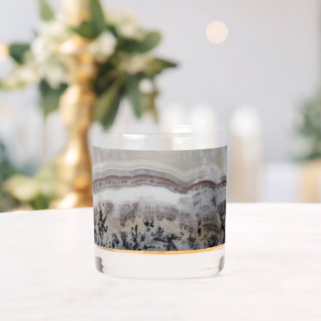 Verre À Whisky Motif de pierre d'agate dendritique (Insitu (Mariage))