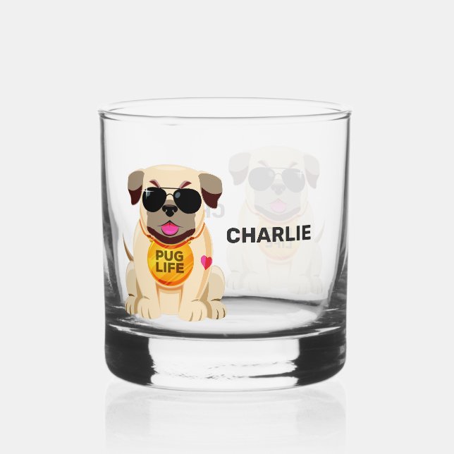 Verre À Whisky Nom personnalisé carlin Life (Recto)