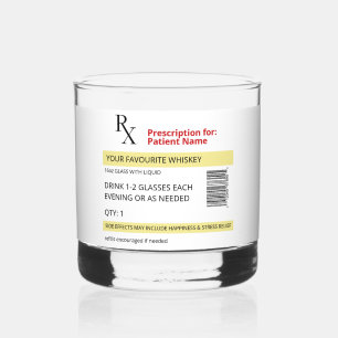 Verre À Whisky Novelty Prescription Whiskey Glass personnalisable