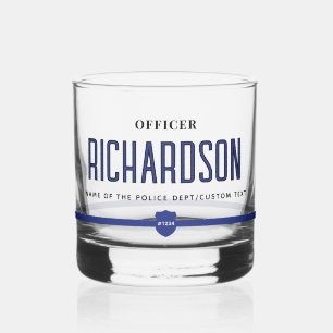 Verre À Whisky Officier de police de ligne mince