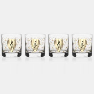 Verre À Whisky Onglet de guitare de notes musicales personnalisée