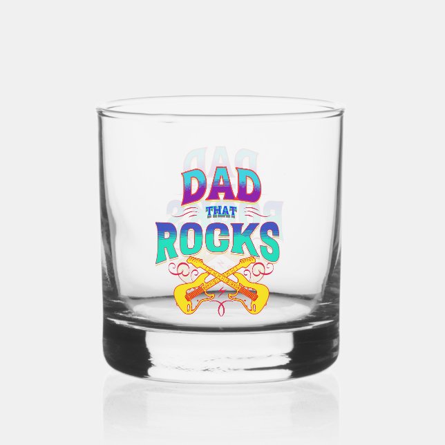 Verre À Whisky PAPA QUE DES ROCHERS ! Guitares (Recto)