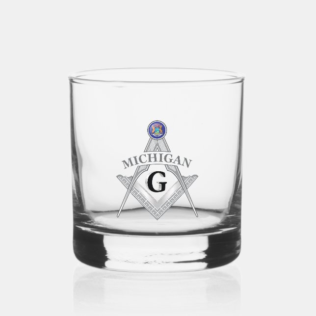Verre À Whisky Pavillon de franc-maçonnerie de l'état du Michigan (Recto)