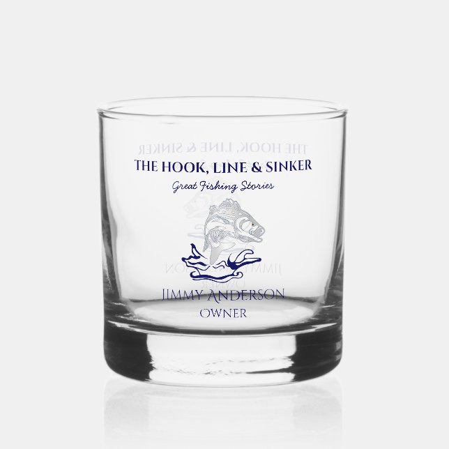 Verre À Whisky Pêche Poisson Pêcheur Drinkware Rocks (Recto)