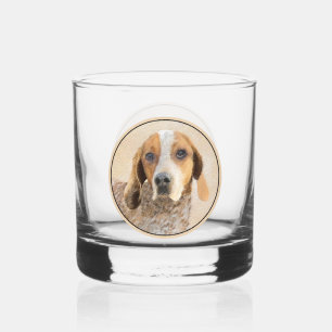 Verre À Whisky Peinture américaine anglaise sur pilon - Chien Art