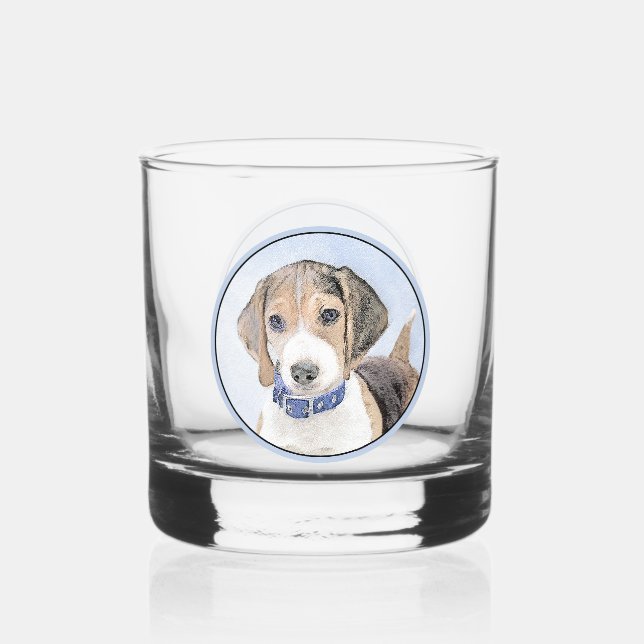 Verre À Whisky Peinture beagle - Cute Original Chien Art (Recto)