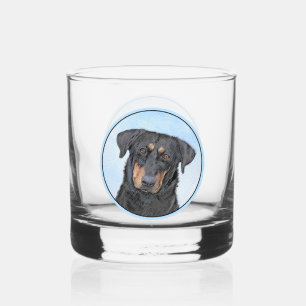 Verre À Whisky Peinture de Beauceron - Jolie illustration origina