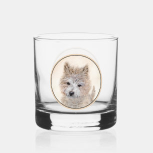 Verre À Whisky Peinture de chiot Cairn Terrier - Art original de