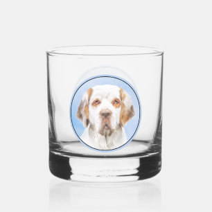 Verre À Whisky Peinture de Clumber Spaniel - Art Original Mignon 