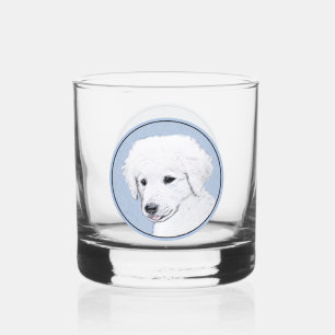 Verre À Whisky Peinture de Kuvasz - Art de chien original mignon