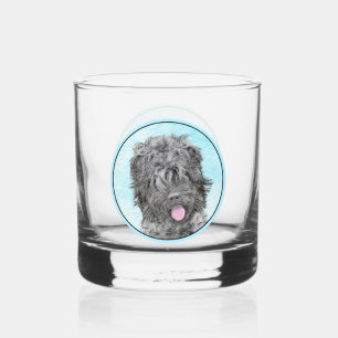 Verre À Whisky Peinture de Terrier Noir Russe - Chien Original Mi